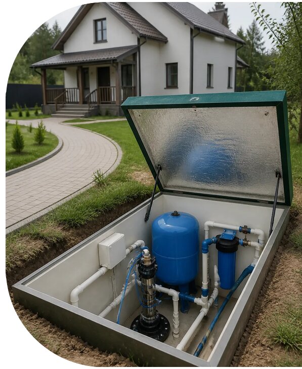 Автономное водоснабжение дома в Омске от 155535 р. | АПаруса-Омс